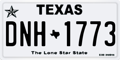 TX license plate DNH1773