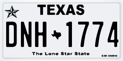 TX license plate DNH1774