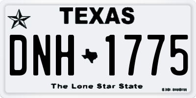 TX license plate DNH1775