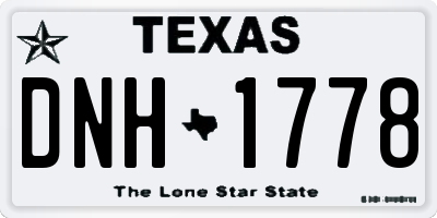 TX license plate DNH1778