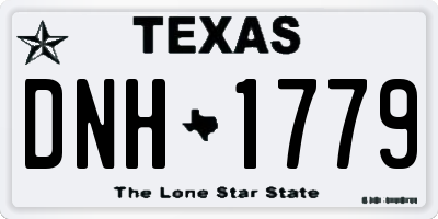 TX license plate DNH1779