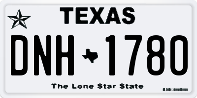 TX license plate DNH1780