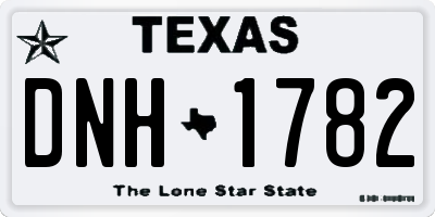TX license plate DNH1782