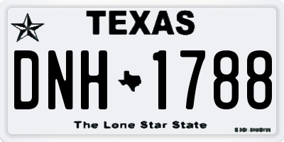 TX license plate DNH1788