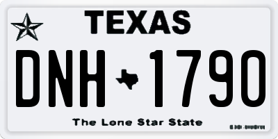 TX license plate DNH1790