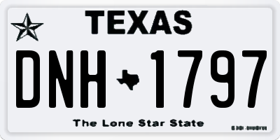 TX license plate DNH1797