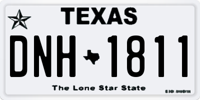 TX license plate DNH1811