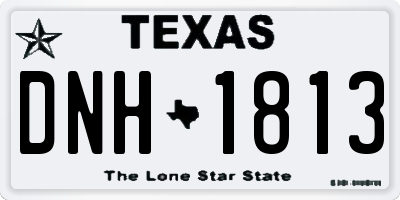 TX license plate DNH1813