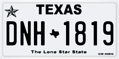 TX license plate DNH1819