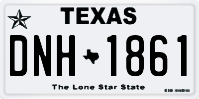 TX license plate DNH1861