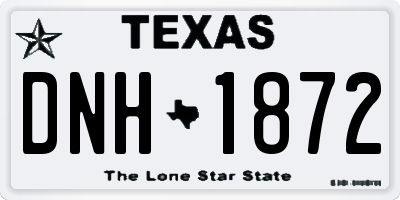 TX license plate DNH1872