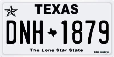 TX license plate DNH1879