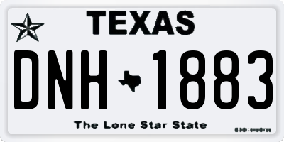 TX license plate DNH1883