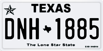 TX license plate DNH1885