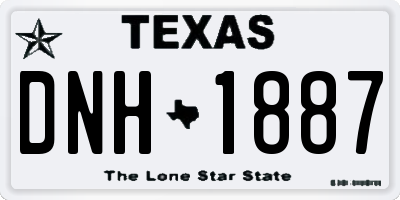 TX license plate DNH1887