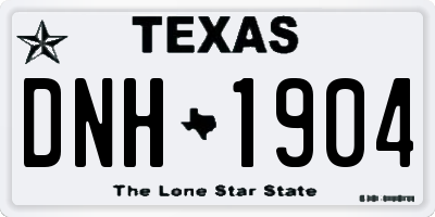TX license plate DNH1904