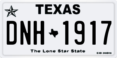 TX license plate DNH1917