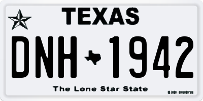 TX license plate DNH1942