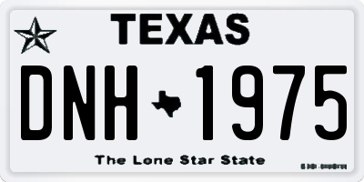 TX license plate DNH1975
