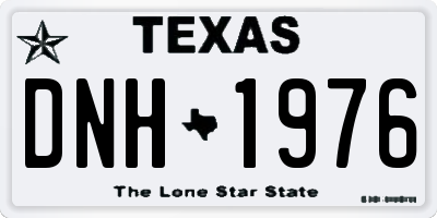 TX license plate DNH1976