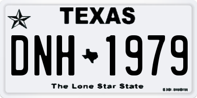 TX license plate DNH1979