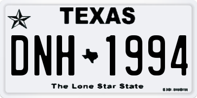 TX license plate DNH1994