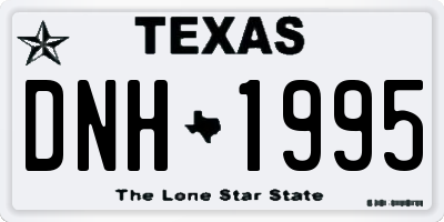 TX license plate DNH1995
