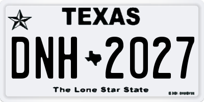 TX license plate DNH2027