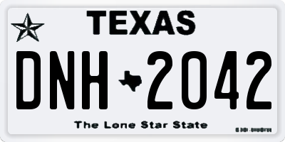 TX license plate DNH2042