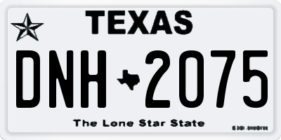 TX license plate DNH2075