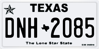 TX license plate DNH2085