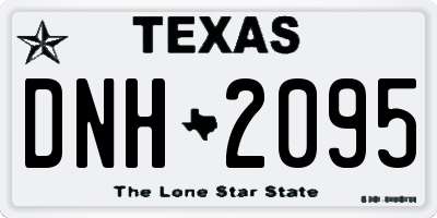 TX license plate DNH2095
