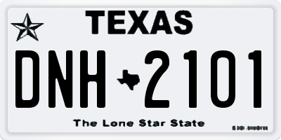 TX license plate DNH2101