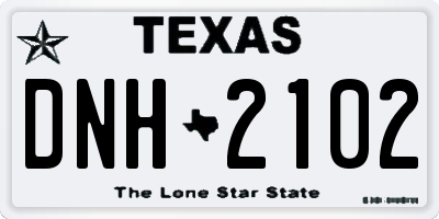TX license plate DNH2102