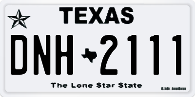 TX license plate DNH2111