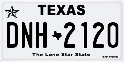 TX license plate DNH2120