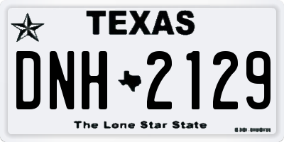 TX license plate DNH2129
