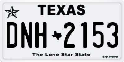 TX license plate DNH2153