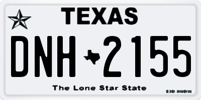 TX license plate DNH2155