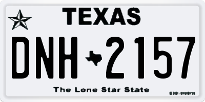 TX license plate DNH2157