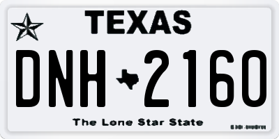 TX license plate DNH2160
