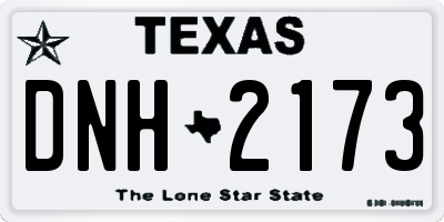 TX license plate DNH2173