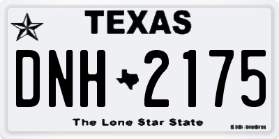 TX license plate DNH2175
