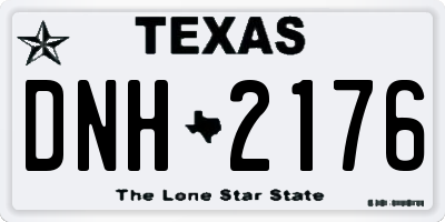 TX license plate DNH2176
