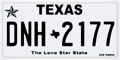 TX license plate DNH2177