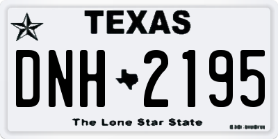 TX license plate DNH2195