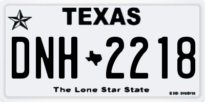 TX license plate DNH2218