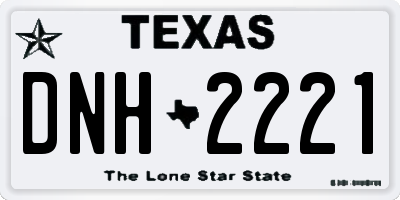 TX license plate DNH2221