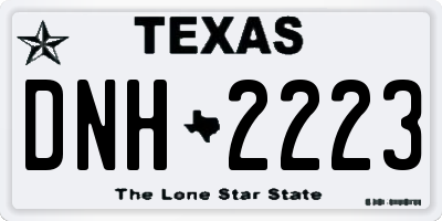 TX license plate DNH2223