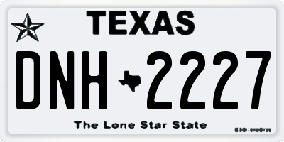 TX license plate DNH2227